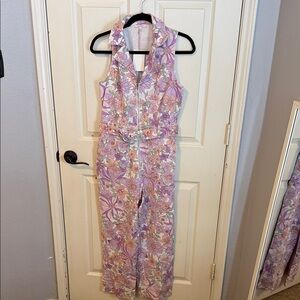 Skies Are Blue Pastel Floral Jumpsuit